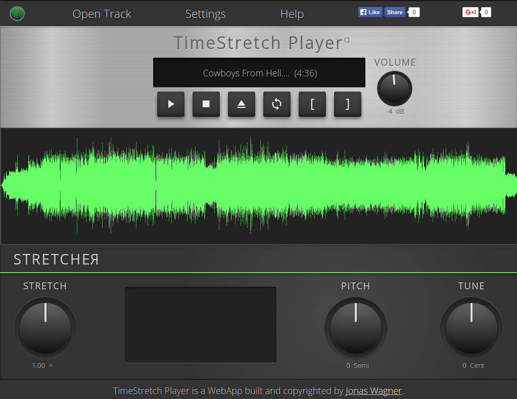 Screenshot of Timestretch Player