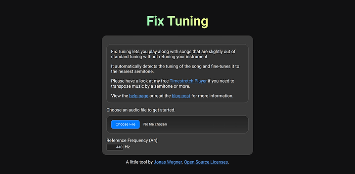 Screenshot of Fix Tuning